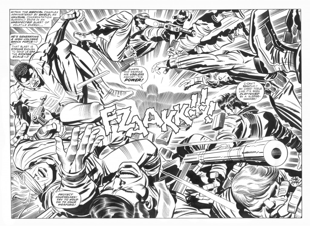 Captain America #214 double-page spread. I