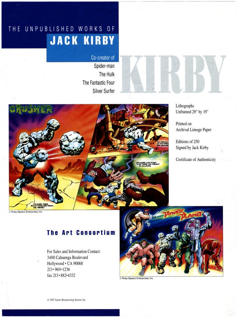 1992 - The Unpublished Works Of Jack Kirby one-sheet