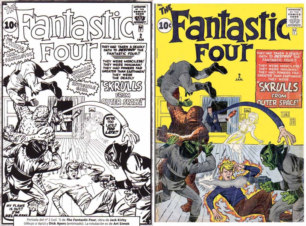 1962 - Fantastic Four 2 cover comparison