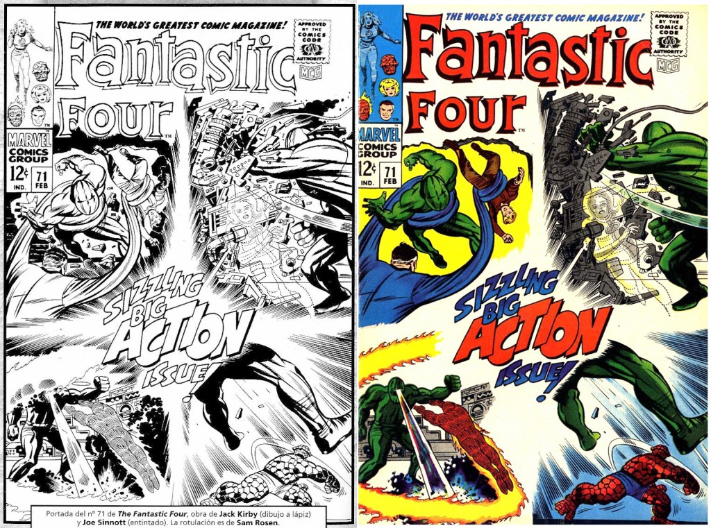 1968 - Fantastic Four 71 cover comparison