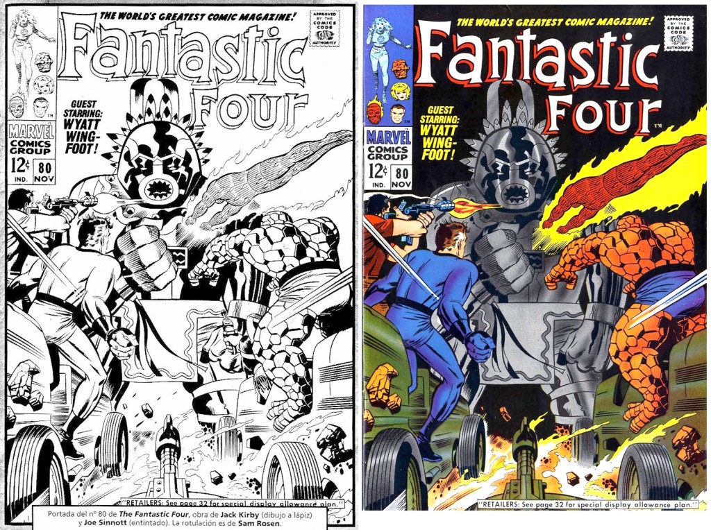 1968 - Fantastic Four 80 cover comparison