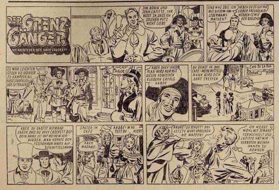 24 February 1957 Davy Crockett, Frontiersman Sunday strip in German