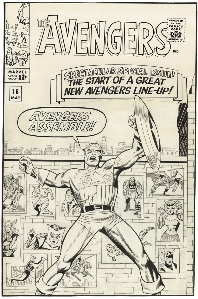 1965 - Avengers 16 cover original art