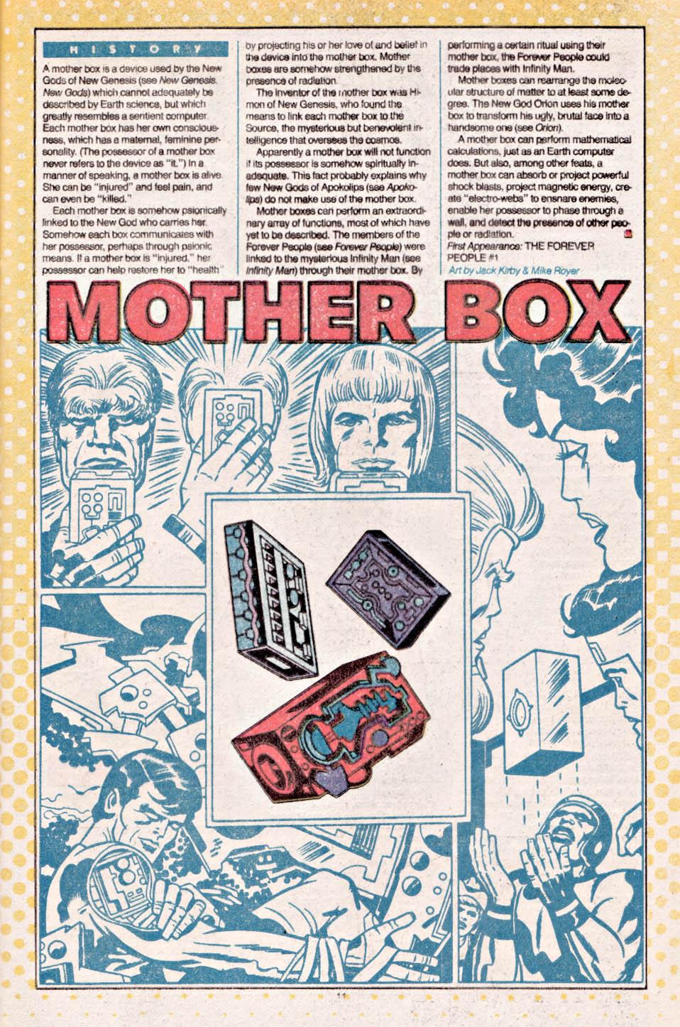 Who's Who The Definitive Directory of the DC Universe #12 - 1986 - Jack Kirby - Mother Box - Arkham Comics 7 rue Broca 75005 Paris