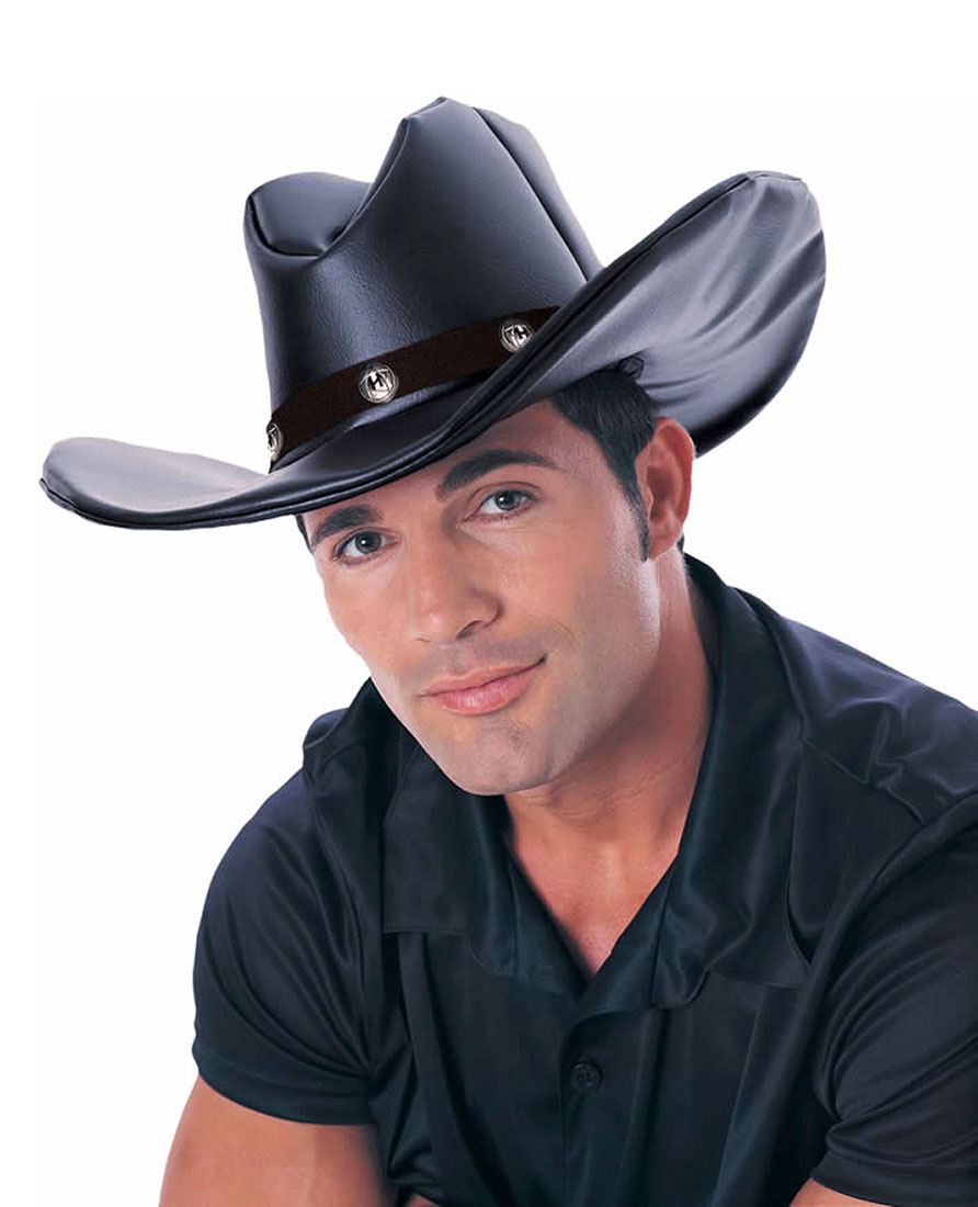 49209-Black-Faux-Leather-Cowboy-Hat-large