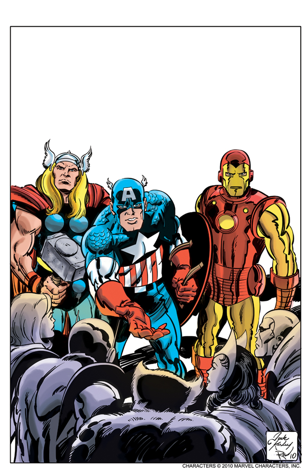 Avengers #151, inked and coloured from original Kirby pencils by Scott Reed...
